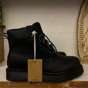 NEW DR. MARTENS M6/ W7 939 TRINITY WATERPROOF LEATHER LACE UP BOOTS BLACK